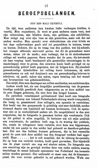 Eerste pagina van het artikel zoals het is gepubliceerd in het tijdschrift