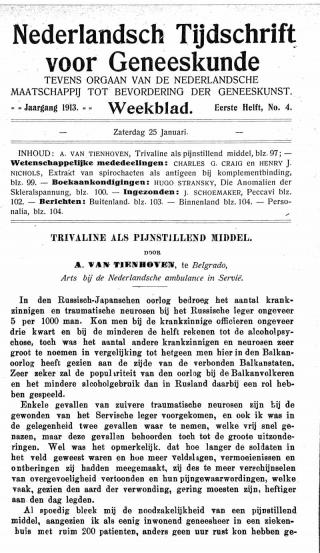 Eerste pagina van het artikel zoals het is gepubliceerd in het tijdschrift