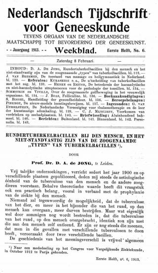 Eerste pagina van het artikel zoals het is gepubliceerd in het tijdschrift