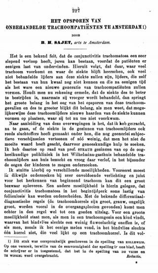 Eerste pagina van het artikel zoals het is gepubliceerd in het tijdschrift