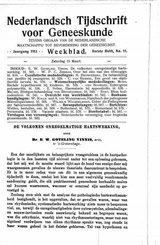 Eerste pagina van het artikel zoals het is gepubliceerd in het tijdschrift