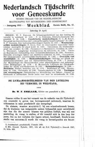 Eerste pagina van het artikel zoals het is gepubliceerd in het tijdschrift