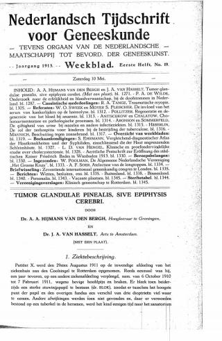 Eerste pagina van het artikel zoals het is gepubliceerd in het tijdschrift