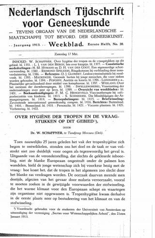 Eerste pagina van het artikel zoals het is gepubliceerd in het tijdschrift