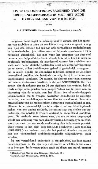 Eerste pagina van het artikel zoals het is gepubliceerd in het tijdschrift