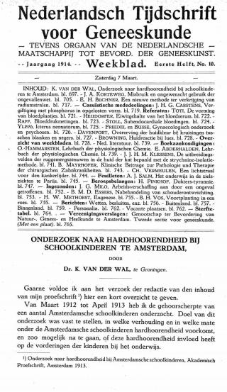 Eerste pagina van het artikel zoals het is gepubliceerd in het tijdschrift