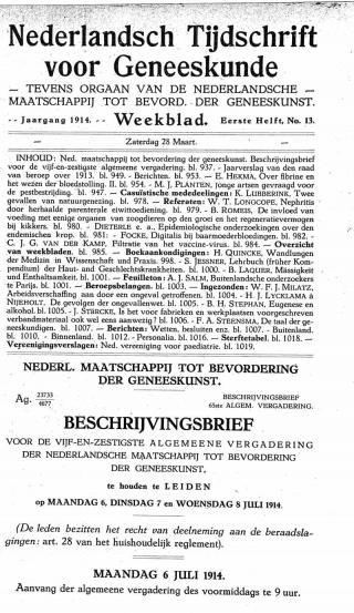 Eerste pagina van het artikel zoals het is gepubliceerd in het tijdschrift