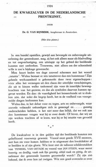 Eerste pagina van het artikel zoals het is gepubliceerd in het tijdschrift