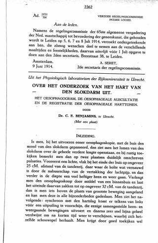 Eerste pagina van het artikel zoals het is gepubliceerd in het tijdschrift