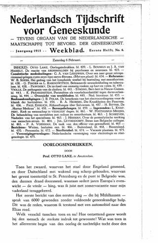 Eerste pagina van het artikel zoals het is gepubliceerd in het tijdschrift