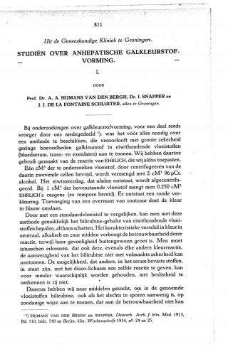 Eerste pagina van het artikel zoals het is gepubliceerd in het tijdschrift