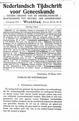 Eerste pagina van het artikel zoals het is gepubliceerd in het tijdschrift