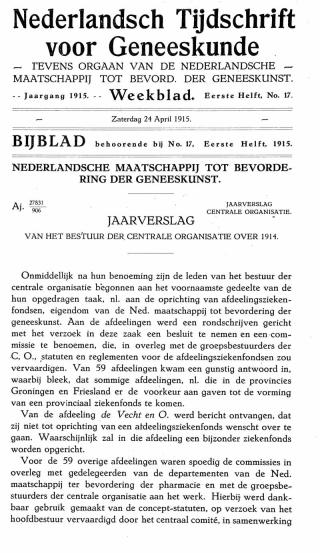 Eerste pagina van het artikel zoals het is gepubliceerd in het tijdschrift