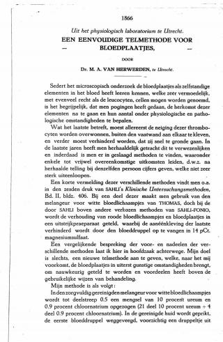 Eerste pagina van het artikel zoals het is gepubliceerd in het tijdschrift