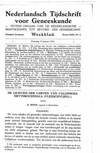 Eerste pagina van het artikel zoals het is gepubliceerd in het tijdschrift