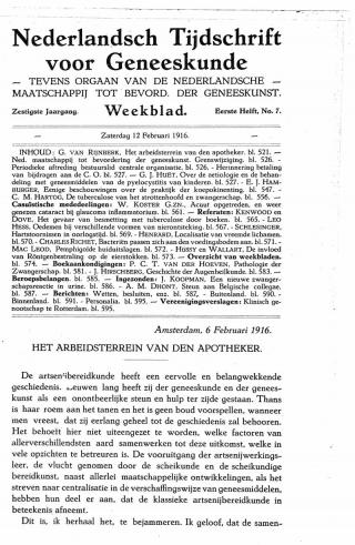 Eerste pagina van het artikel zoals het is gepubliceerd in het tijdschrift