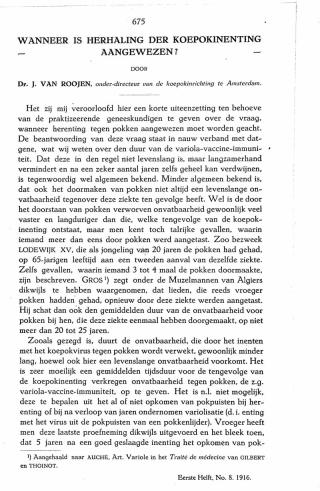 Eerste pagina van het artikel zoals het is gepubliceerd in het tijdschrift