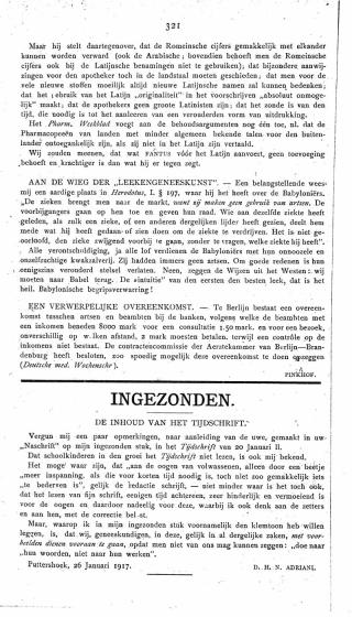 Eerste pagina van het artikel zoals het is gepubliceerd in het tijdschrift