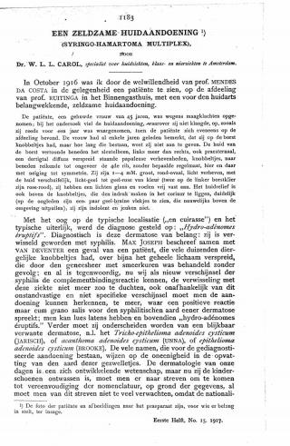 Eerste pagina van het artikel zoals het is gepubliceerd in het tijdschrift