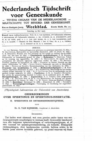 Eerste pagina van het artikel zoals het is gepubliceerd in het tijdschrift