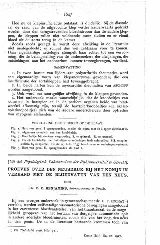 Eerste pagina van het artikel zoals het is gepubliceerd in het tijdschrift