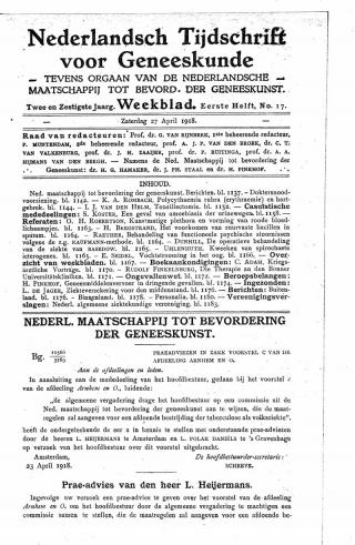 Eerste pagina van het artikel zoals het is gepubliceerd in het tijdschrift