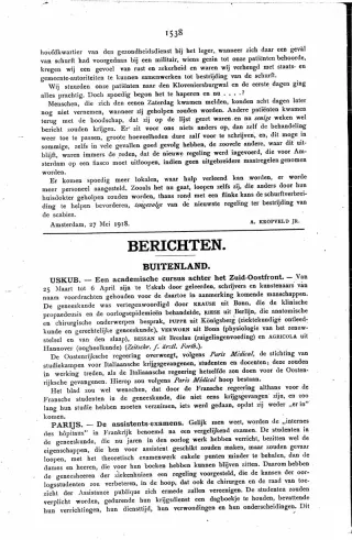 Eerste pagina van het artikel zoals het is gepubliceerd in het tijdschrift