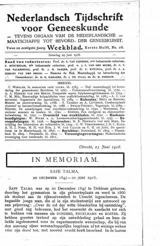 Eerste pagina van het artikel zoals het is gepubliceerd in het tijdschrift