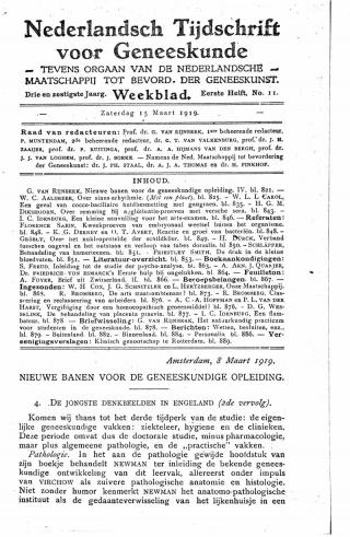 Eerste pagina van het artikel zoals het is gepubliceerd in het tijdschrift