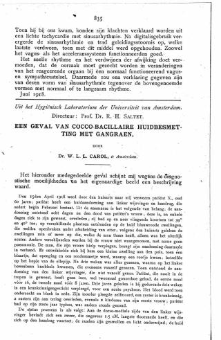 Eerste pagina van het artikel zoals het is gepubliceerd in het tijdschrift