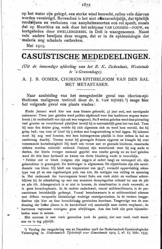 Eerste pagina van het artikel zoals het is gepubliceerd in het tijdschrift