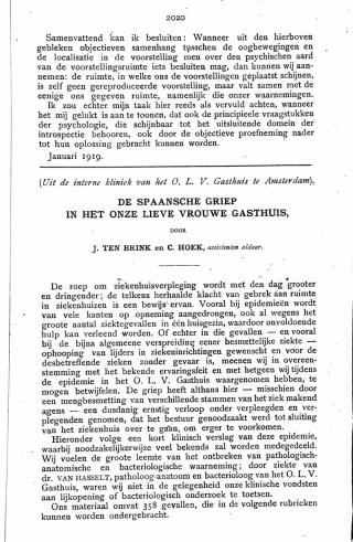 Eerste pagina van het artikel zoals het is gepubliceerd in het tijdschrift