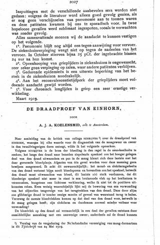 Eerste pagina van het artikel zoals het is gepubliceerd in het tijdschrift