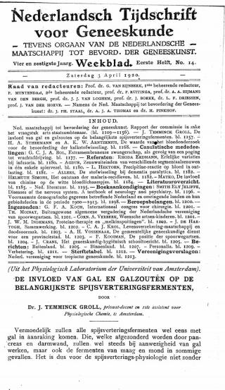 Eerste pagina van het artikel zoals het is gepubliceerd in het tijdschrift