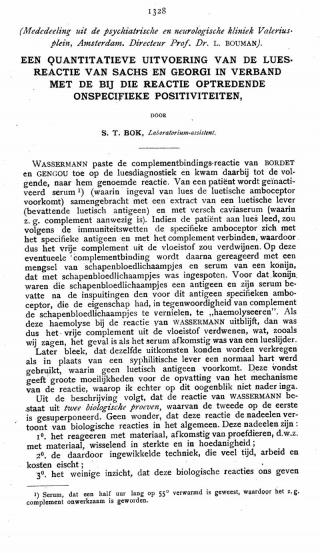 Eerste pagina van het artikel zoals het is gepubliceerd in het tijdschrift