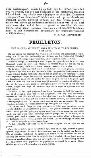 Eerste pagina van het artikel zoals het is gepubliceerd in het tijdschrift