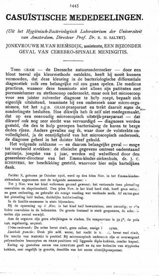 Eerste pagina van het artikel zoals het is gepubliceerd in het tijdschrift