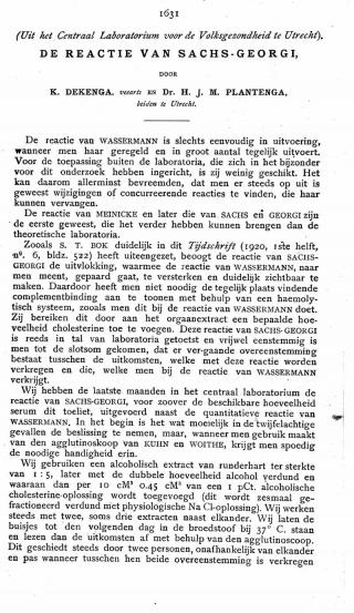 Eerste pagina van het artikel zoals het is gepubliceerd in het tijdschrift