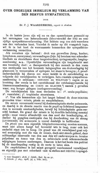 Eerste pagina van het artikel zoals het is gepubliceerd in het tijdschrift