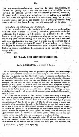 Eerste pagina van het artikel zoals het is gepubliceerd in het tijdschrift