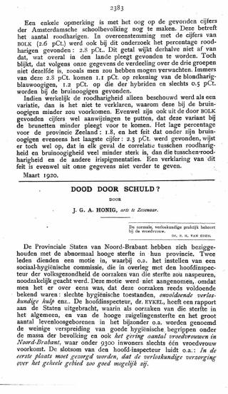 Eerste pagina van het artikel zoals het is gepubliceerd in het tijdschrift