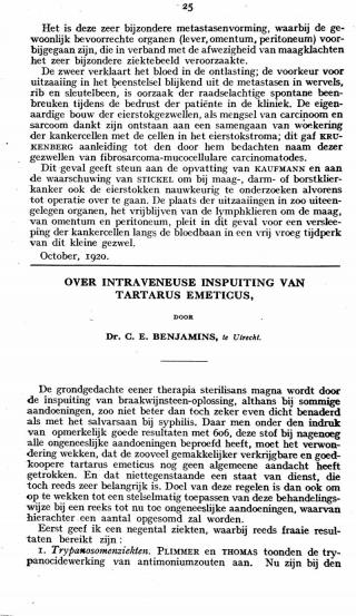 Eerste pagina van het artikel zoals het is gepubliceerd in het tijdschrift