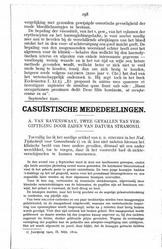 Eerste pagina van het artikel zoals het is gepubliceerd in het tijdschrift