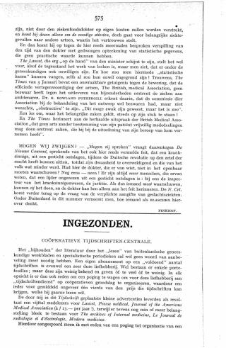 Eerste pagina van het artikel zoals het is gepubliceerd in het tijdschrift