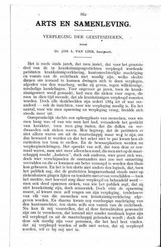 Eerste pagina van het artikel zoals het is gepubliceerd in het tijdschrift