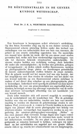 Eerste pagina van het artikel zoals het is gepubliceerd in het tijdschrift