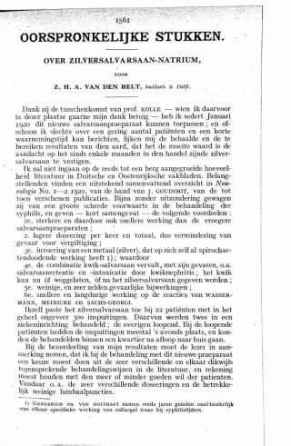 Eerste pagina van het artikel zoals het is gepubliceerd in het tijdschrift