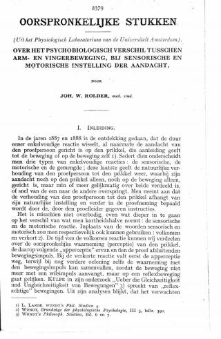 Eerste pagina van het artikel zoals het is gepubliceerd in het tijdschrift