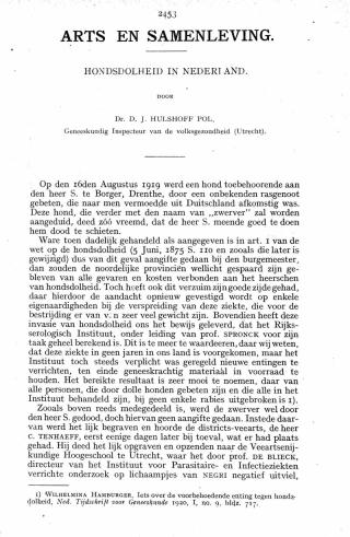 Eerste pagina van het artikel zoals het is gepubliceerd in het tijdschrift