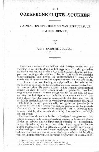 Eerste pagina van het artikel zoals het is gepubliceerd in het tijdschrift